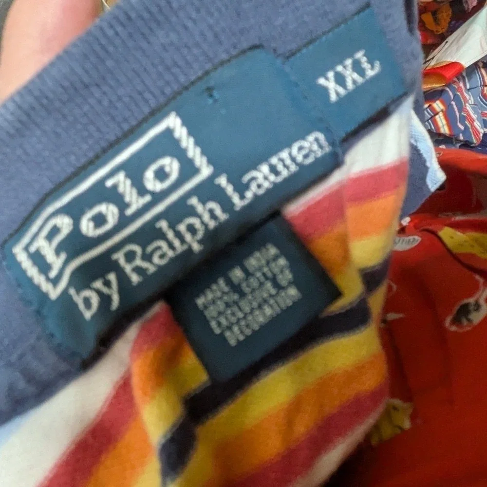 Polo Ralph Lauren Polo Shirt XXL Preppy Vintage Summer Striped Rugby Golf Cotton